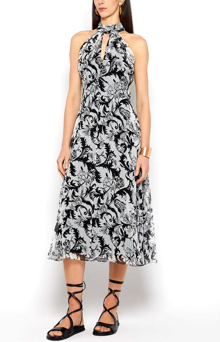 HALTER DRAPED BODICE DRESS Prabal Gurung