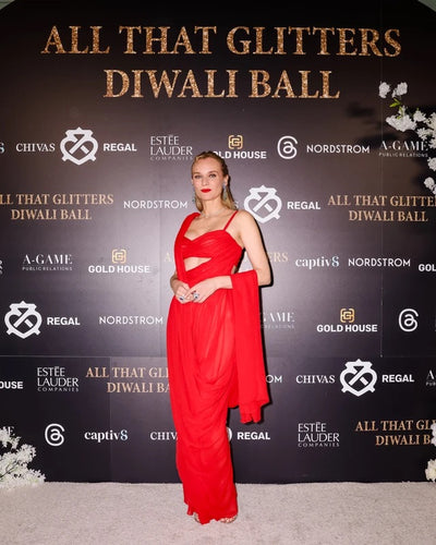 Diane Kruger wears Atelier Prabal Gurung to the All That Glitters Diwali Ball