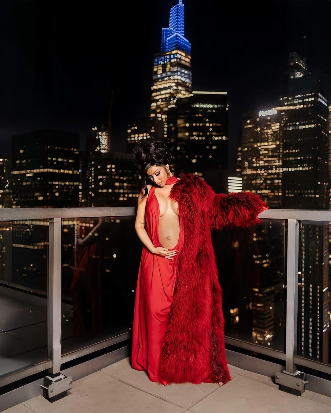 Cardi B. wears Prabal Gurung in NYC